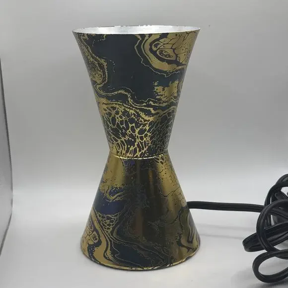 Lava The Original Marbleized Black Gold Replacement Base & Bulb Works Schylling - Picture 13 of 13